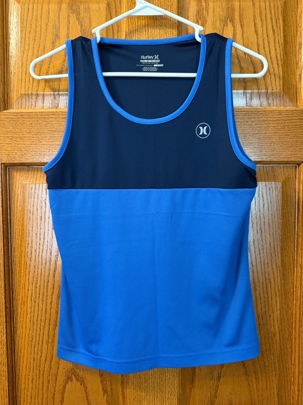 Hurley Blue and Black Colorblock Tank